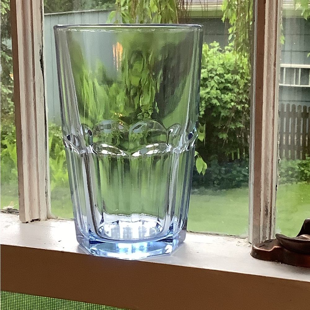 Set of 4 Blue Libbey Crisa 16 oz Glasses - Picture 6 of 6